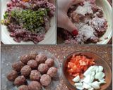 Foto del paso 1 de la receta: Arroz c/Champiñones y vegetales Más Salsa con Albóndigas