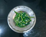 A picture of step 2 of Instant Green Chilli Pickle.