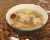 A picture of step 3 of Korean Samgye-tang chicken soup in the Instant Pot 🐓.