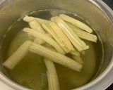 A picture of step 3 of Ghee Roast baby corn.