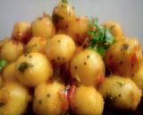 A picture of step 4 of Steamed Spicy Rice Balls.