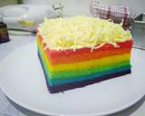 Rainbow cake langkah memasak 9 foto