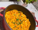 صورة لخطوة 1 من وصفة معكرونة بالصلصة Tagliatelle مع لحم مشوي بالفرن