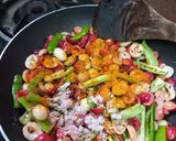 A picture of step 3 of Karonda pickle.