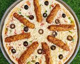 A picture of step 4 of Chicken Kabab Pizza 🍕🍕.