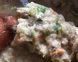 A picture of step 4 of Spicy Mackerel Dip with Fried Mackerel and Steamed Vegetables.