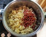 Káposztás kocka szalonnával, tejföllel recept fázis 4 fotója