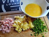 Omelette jamón queso cilantro 🥚🧀💚