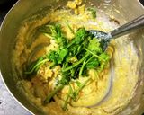 A picture of step 1 of Punjabi kadhi pakodi.