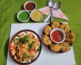 Rice tikki chat (leftover from rice and sukhi aloo bhaji) recipe step 2 photo