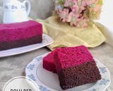 Foto langkah ke 5 dari resep Bolu Red Velvet Ketan Hitam (Kukus).
