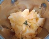 A picture of step 1 of Muskmelon Lassi / Healthy Indian Cantaloupe Drink.