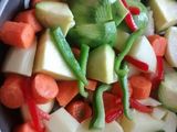 Vegetales salteados con carne de res