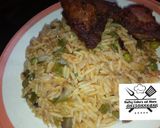 A picture of step 9 of Jollof Rice.