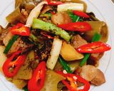Hình bước làm 3 của món Thịt kho dưa cải