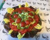 Une image de l'étape 8 de Salade de laitue rouge aux tomates,concombre et persil.