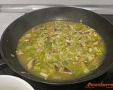 A picture of step 2 of Vegetable Risotto with Manchego Cheese and Crispy Ham.