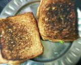 A picture of step 3 of Bombay toasty sandwich.