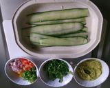 A picture of step 2 of Cucumber guacamole Belle pepper rolls.