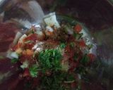 A picture of step 1 of Spicy corn chaat.