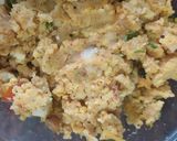 A picture of step 1 of Leftover poha,oats and potato roll with saucy dip.