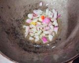 A picture of step 2 of Palak corn sabji or spinach corn ki sabji.