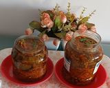 A picture of step 9 of Raw Mango carrot green chili garlic pickle.