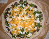Foto del paso 9 de la receta Pizza de pollo, setas y pasta de jengibre y ajo