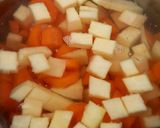 A picture of step 1 of My Carrot & Turnip with Caramalised Onion 🧡.
