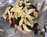 A picture of step 7 of Monkfish Fillets with Porcini Mushrooms, Apple, and Lemon.