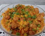 A picture of step 5 of #LBC Peas & Soya chunks Pulav.