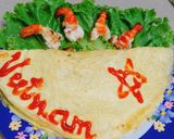Hình bước làm 3 của món Bánh xèo trứng nhân cơm