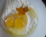 A picture of step 1 of Surul /churul appam (coconut crepe roll).