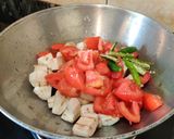 A picture of step 2 of Kerala Style Raw Banana Curry.