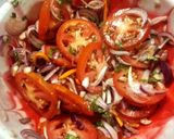 A picture of step 3 of Emerald Fresh Tomato & Basil Garden Salad.