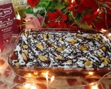 A picture of step 7 of Mango, chocolate, strawberry trifle.