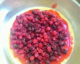 A picture of step 5 of Mulberry cake with soft ganache.