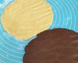 A picture of step 4 of Pinwheel Cookies 😍😍.