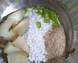 A picture of step 1 of Sago balls.