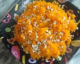 A picture of step 3 of Sooji Halwa in orange Creation.