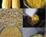 A picture of step 1 of Green Corn and Milk Powder Halwa.