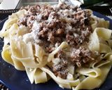 Foto del paso 4 de la receta: Nidos de pasta con carne picada y queso azul