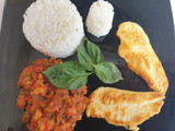 Arroz con verduras y pollo