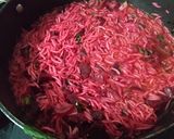 A picture of step 10 of Beetroot Biryani pulao.