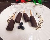 A picture of step 8 of Oreo double layer chocolate bar.