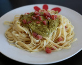 Foto del paso 4 de la receta: Tallarines con pesto y jamón serrano en 4 pasos