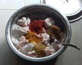 A picture of step 2 of Mutton Kasha.