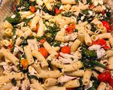 A picture of step 11 of Feta, Spinach, Cherry Tomatoes 🍅 and Shredded Chicken Pasta Bake.