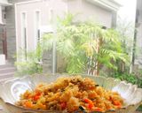 Foto langkah ke 5 dari resep Omurice/omelet nasi goreng (#postingrame2_nasi).