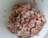 A picture of step 1 of Vickys Chicken Meatballs in Tomato Sauce, GF DF EF SF NF.